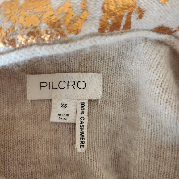 Anthropologie Pilcro Alani Cashmere Gold Foil Sweater - Picture 5 of 5